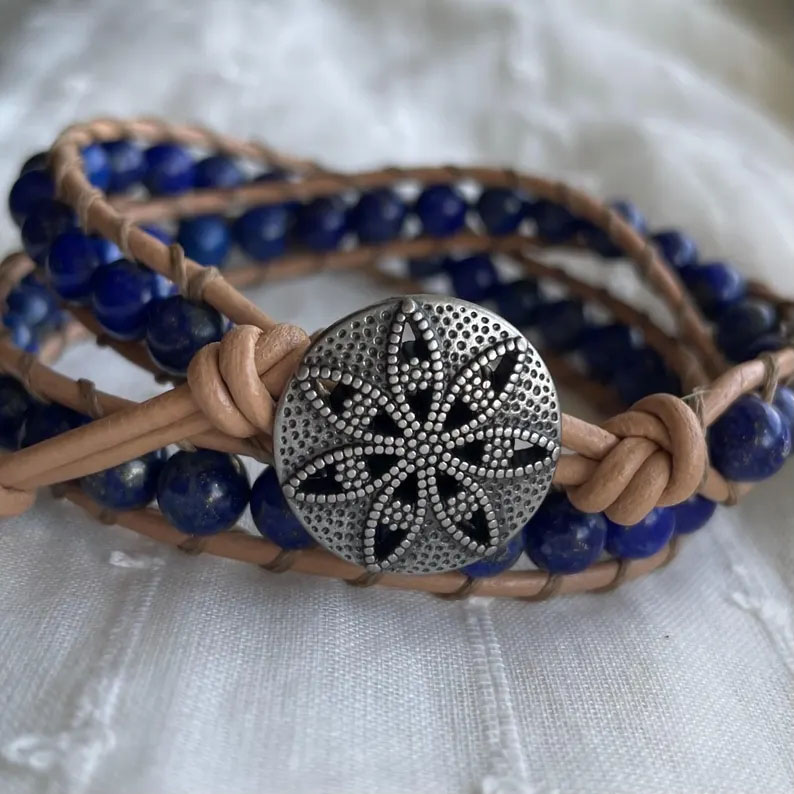 Kreative Behavior Lapis Lazuli beaded bracelet